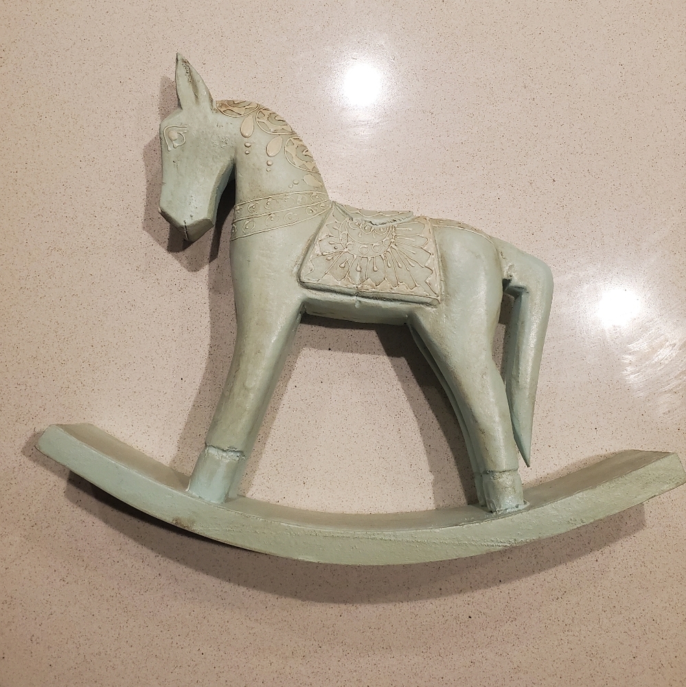 Green Rocking Horse- Home decor